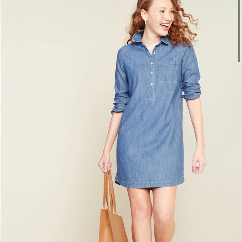 Old Navy Chambray Shirt Dress (Size XL)